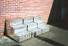 Aluminium steps on castors